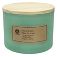 thumbnail image 1 of Hometrends 12oz Morning Rain Scented 2-Wick Frosted Jar Candle, 1 of 5