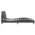 thumbnail image 5 of vidaXL Bed Frame with Headboard Dark Grey 137x190 cm Velvet, 5 of 5