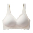 thumbnail image 4 of Women's Seamless Wireless Bra - Full Coverage, Padded, V Neck, Nylon Spandex, Comfortable Daily & Sleepwear, 4 of 5