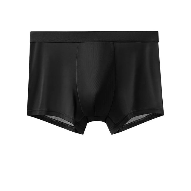 Posijego Men's Seamless Boxer Briefs Short Leg Underwear Mens Soft Breathable Stretch Underpants Solid Color