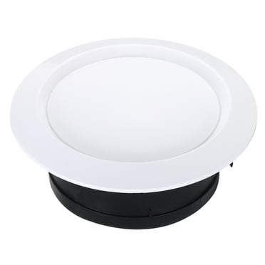 Unique Bargains 6 Inch Round Air Vent, Adjustable Ceiling Diffuser Grill Cover ABS Louver Soffit Vent White
