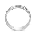 thumbnail image 2 of Men's Brushed 6mm Flat Wedding Band Ring Solid 10K White Gold, 2 of 2