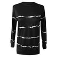 thumbnail image 4 of hoksml Vêtements d'Automne Mode Femme T-Shirt à Col Rond à Manches Longues d'Été Imprimé Décontracté Ample Blouse Chandail Hauts Liquidation, 4 of 6