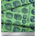 thumbnail image 2 of Soimoi Rayon Fabric Grains & Fish Food Printed Fabric 1 Yard 56 Inch Wide, 2 of 3