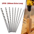 thumbnail image 2 of 200mm Extra Long High Speed Steel HSS Drill Bits For Metal Drilling 2-10mm, 2 of 6