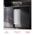 thumbnail image 2 of VEVOR Undercounter Ice Maker 66 Lbs/Day Built-in Ice Maker Machine w/ Reversible Door, 2 of 9