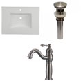 thumbnail image 1 of American Imaginations 30.75-in. W 1 Hole Ceramic Top Set In White Color - Overflow Drain Incl. AI-33307, 1 of 9