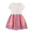 thumbnail image 5 of PMVFHDE Robe d'Été Imprimée Robe Fille Été Nouvelle Robe pour Enfants de 2 à 7 Ans Robe à Manches Courtes pour Filles Robe Lapin pour Jupe Décontractée, Rose, 2 Ans, 5 of 5