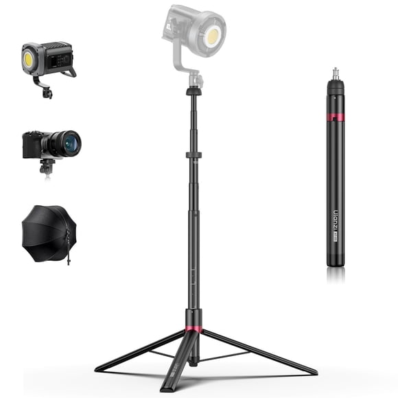 ULANZI 2M/78.74“ Light Stand Aluminum Alloy Up to 5KG Eccentric Tube Portable Heavy Duty Tripod Dual Locking Quick Releas