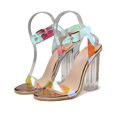 thumbnail image 1 of LSLJS Women's High Heel Shoes Pumps Buckle Strap Casual Pointed Toe Sandals Transparent Crystal Slippers, 1 of 4