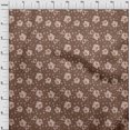 thumbnail image 4 of oneOone Velvet Brown Fabric Floral Sewing Material Print Fabric By The Yard 58 Inch Wide, 4 of 4