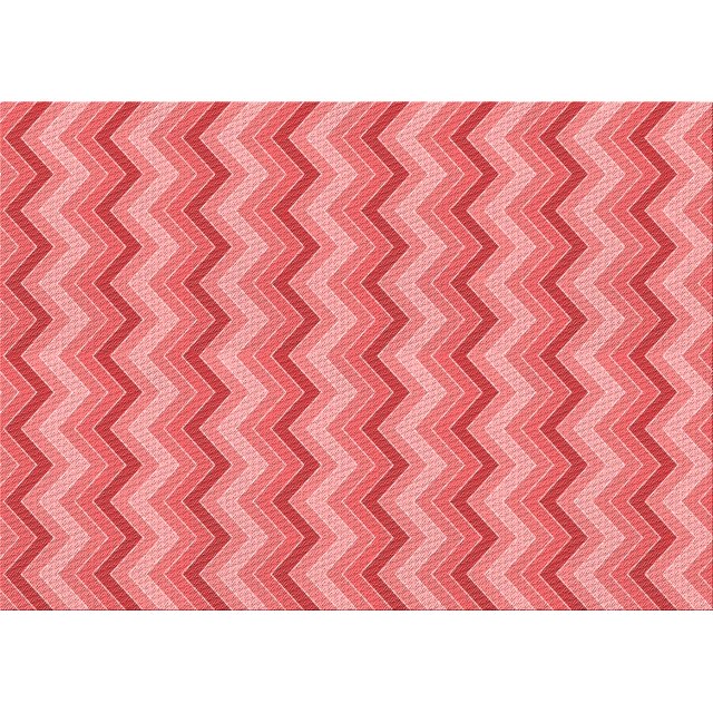 Ahgly Company Machine Washable Indoor Rectangle Transitional Light Coral Pink Area Rugs, 5' x 7'