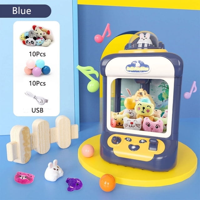 MesaSe Machine à Griffes pour Enfants Mini Distributeurs Automatique Attrape-Bonbons Distributeur de Prix Jouets pour Filles Garçons Machine de Jeu d'Arcade Électronique à Griffes pour Fête Anniversaire Cadeaux de Pâques avec Lumières Son