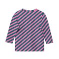 thumbnail image 4 of MeetoTime T-Shirt à Manches 3/4 Rayé Imprimé pour Enfants Col Rond Décontracté Ample Blouses pour Garçons Filles 3-12 Ans, 4 of 4