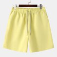 thumbnail image 1 of EOYWHK Cotton Linen Shorts for Men Summer Breathable Workout Gym Shorts Mid Waisted Solid Color Running Swimming Sleeping Shorts, 1 of 5