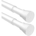 thumbnail image 1 of ZipGlo Tension Curtain Rod White Tension Rod 2pcs Spring Curtain Rod Non Slip 28 to 48 Inch No Drilling Adjustable Tension Rods for Window Closet Kitchen Wardrobe, 1 of 8