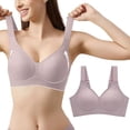 thumbnail image 2 of Soutien-gorge T-Shirt Col en V avec Armature Réglable Confortable pour Femmes, 2 of 6