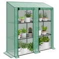 thumbnail image 1 of Outsunny Mini Serre avec 3 Niveaux 6 Tablettes Serre Portable, Vert, 1 of 10