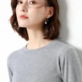 thumbnail image 1 of LNGOOR Chandail pour Femmes 2024 Col Rond Manches Longues Automne Hiver Pulls Mode Chandails Coréens Chandails de Base Chandails Ajustés en Tricot Chandails, 1 of 7