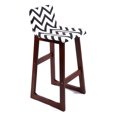 thumbnail image 1 of Chelsea Contemporary Wood/Fabric Barstool - Black/White Chevron, 1 of 2