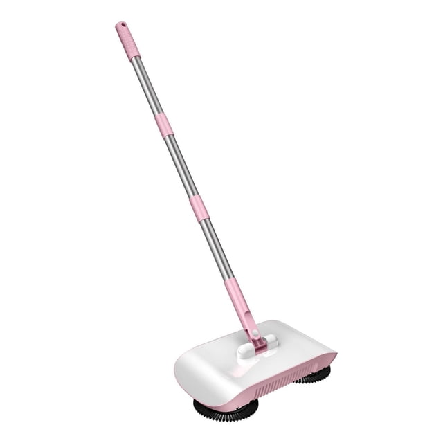 DOLITY Hand Push Sweeper Handheld Reusable Sweeping Mop for Bedroom Marble Hardwood with 2 cloth