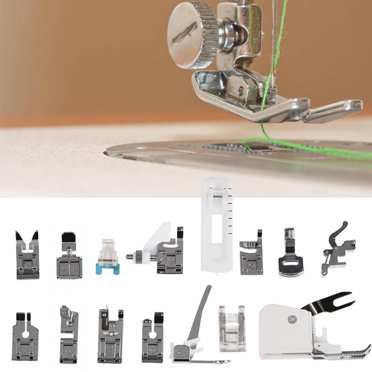 LHCER Trousse de Pied de Marche pour Presse-Couture, Ensemble de 15 Pieds de Presse pour Machine à Coudre, pour Frère Machine à Coudre Multifonctionnelle