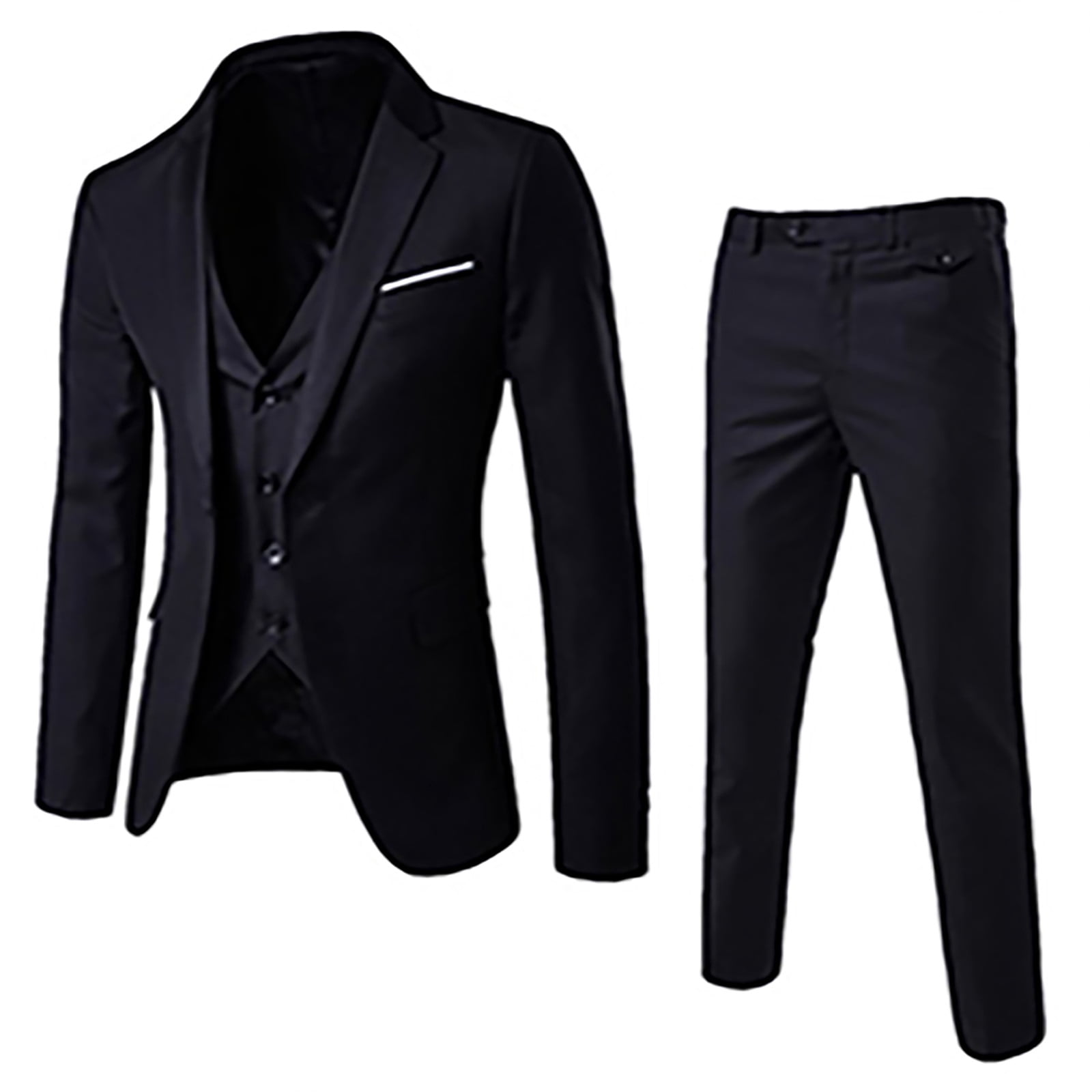 CEHVOM Complet de Mode pour Homme Veste + Gilet + Pantalon de Complet Complet Trois Pièces