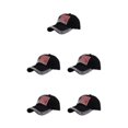 thumbnail image 3 of kurtrusly Casquette de Protection Solaire avec Sangle Réglable pour les Amateurs de Baseball Casquette de Baseball Chapeau de Polyester Multicolores à la Mode Noir 5Set, 3 of 6