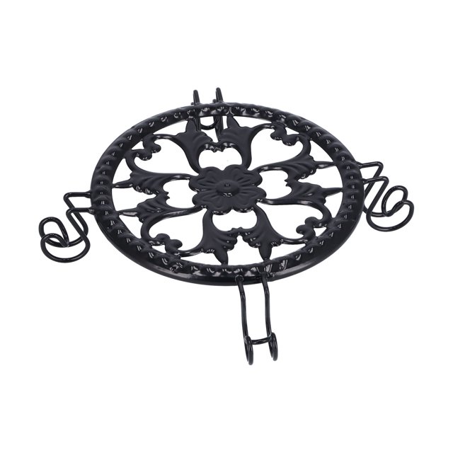 Herwey Flower Pot Stand Black Elegant Light Weight Stable Wrought Iron Plant Riser