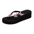 thumbnail image 1 of Kcodviy Ladies Summer Flip Flops Dog Slippers for Women Casual Rhinestone Sandals Women Slippers for Women with Arch Support Satin Slippers Women Wedge Slippers for Women, 1 of 9