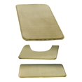 thumbnail image 3 of Luzkey 3 Pieces Bathroom Rug Soft Carpet Absorbent Polyester Machine Washable Floor Mat Anti Slip for Washrooms Bathrooms Spas Decor green, 3 of 7