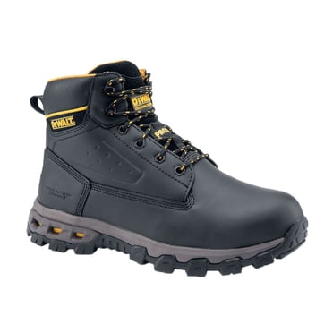 DeWALT Men's Halogen Aluminum Toe Work Boot Black Full Grain Leather - DXWP10008-BFG