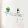 thumbnail image 3 of White Shelf, Wall Mounted Storage Rack Hanging Clothes, Hats And Towels Storage Rack, For Bedroom For Household, 3 of 8