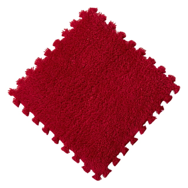 Wine Kids Play Mat Foam Puzzle Floor Tiles Soft Interlocking Eva Mat For Playroom And Nursery 30X30X1Cm Square Rug Mats For Kids Play Area In Wine Red