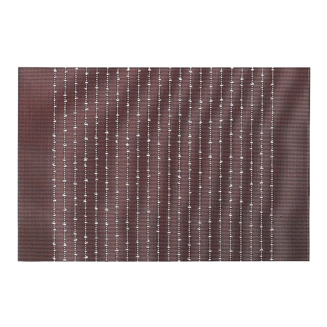 Napperon en Vinyle et Coton à Rayures Fines Rouge - Ensemble de 12 avec Napperons Rectangulaires Rouges Présentant des Lignes Blanches Verticales à Rayures Fines, Fabriqué en Vinyle de Coton durable pour Protéger les tables de Salle à Manger contre les Déversements et les Égratignures, Convient au Linge de table Quotidien et à la protection des Repas.