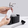 thumbnail image 4 of Dishwashing Liquid Dispenser Set, Unique Rusts Resistant Easy To Wash Dish Soap Dispenser Set Storage Rack Space Saving  for Sundries, 4 of 7