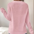 thumbnail image 5 of WUANDIXFA Ladies Sweaters for Fall Womens Christmas Cute Bow Long Sleeve Sweaters Loose Crewneck Knit Pullover Red,S, 5 of 5