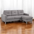 thumbnail image 1 of Cosmic Homes Sectional Sofa Grey, Reversible Chaise, Perfect for Small Spaces, 1 of 6