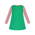thumbnail image 2 of Robe Fille Broderie Père Noël Vert Coton Manches Longues 4 Ans, 2 of 6