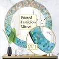thumbnail image 3 of Designart 'Blocked Abstract' Miroir Traditionnel - Miroir Mural Ovale ou Rond - 24x24, 3 of 3