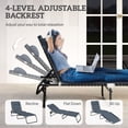 thumbnail image 4 of Outsunny Chaise Longue Pliante d'Extérieur avec Appuie-Tête - Ensemble de 1, Gris, 4 of 10