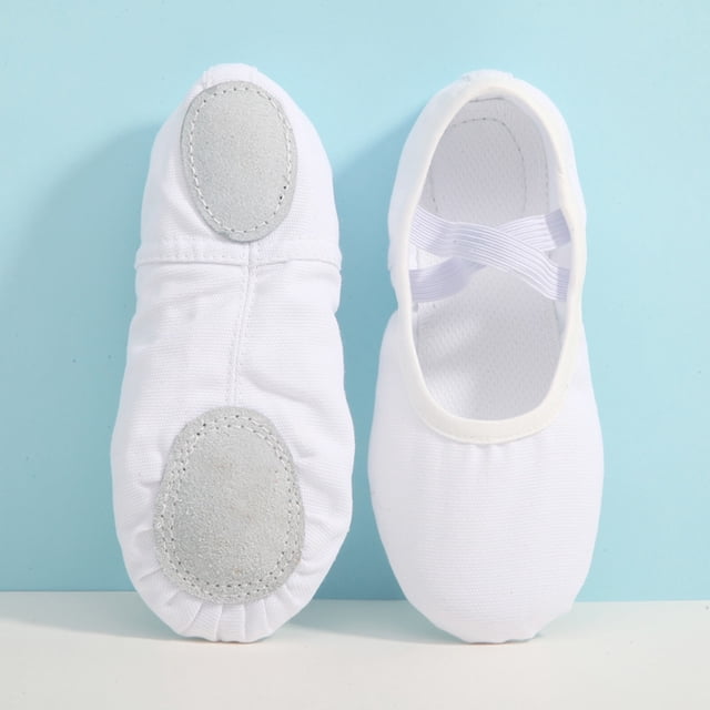 BYHONG Chaussures pour Enfants Chaussures de Danse Chaussures Chaudes de Danse Ballet Performance Chaussures d'Intérieur Yoga Chaussures de Danse Chaussures pour Enfants Blanc 2.5 (Taille US)