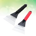 thumbnail image 3 of HLONK 2 Pcs Black and Red Snow Shovel Car Snow Scraper Ice Cleaner Snow Cleaner For Windshield With Rubber Sleeve, 3 of 8