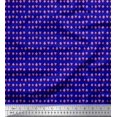 thumbnail image 1 of Soimoi Blue Poly Georgette Fabric Poker Card Symbol Print Fabric by the Yard 52 Inch Wide, 1 of 3