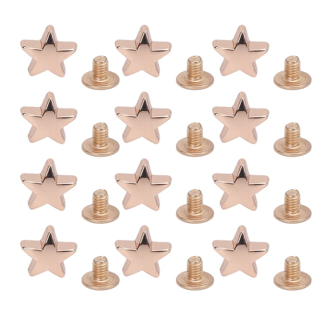 Leather Rivets Screws Set Zinc Alloy Star Rivets and PH Screws for Leathercraft Projects Belts Handbags Shoes Clothing 50 Sets