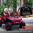 thumbnail image 4 of Qaba 2 Seater 24V 7AH Ride on Truck w/ Spring Suspension, Remote, Pink, 4 of 10