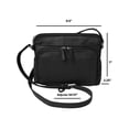 thumbnail image 4 of CTM®  Leather Shoulder Bag Purse with Side Organizer (Women's), 4 of 4