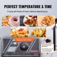 thumbnail image 4 of KFFKFF Commercial Electric Deep Fryer, 24L Large Capacity Electric Countertop Fryer with Dual Removable Basket, 3000W Stainless Steel Dual Deep Fryer for Kitchen, Restaurant and Commercial Use, Silver, 4 of 9