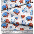 thumbnail image 2 of Soimoi Rayon Fabric Dot & Fish Ocean Decor Fabric Printed Yard 42 Inch Wide, 2 of 3
