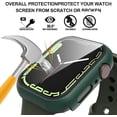thumbnail image 4 of KOMI 2-Pack for Apple Watch 40mm Screen Protector Case,for iWatch Series 8/7/6/5/4/Series SE/SE 2 40mm Protection Cover All-Around Tempered Glass Screen Protector Case Ultra-Thin - Green, 4 of 5